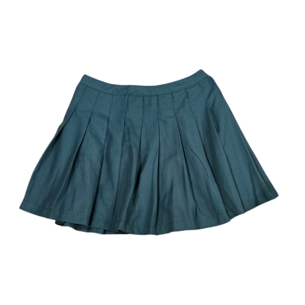 😁Turquoise Pleated Mini Skirt Size Medium